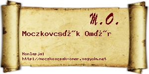 Moczkovcsák Omár névjegykártya
